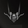 Obsidian Ram Skull Pendant