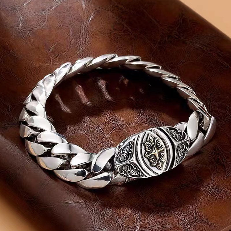 Gold Cross Sovereign Bracelet