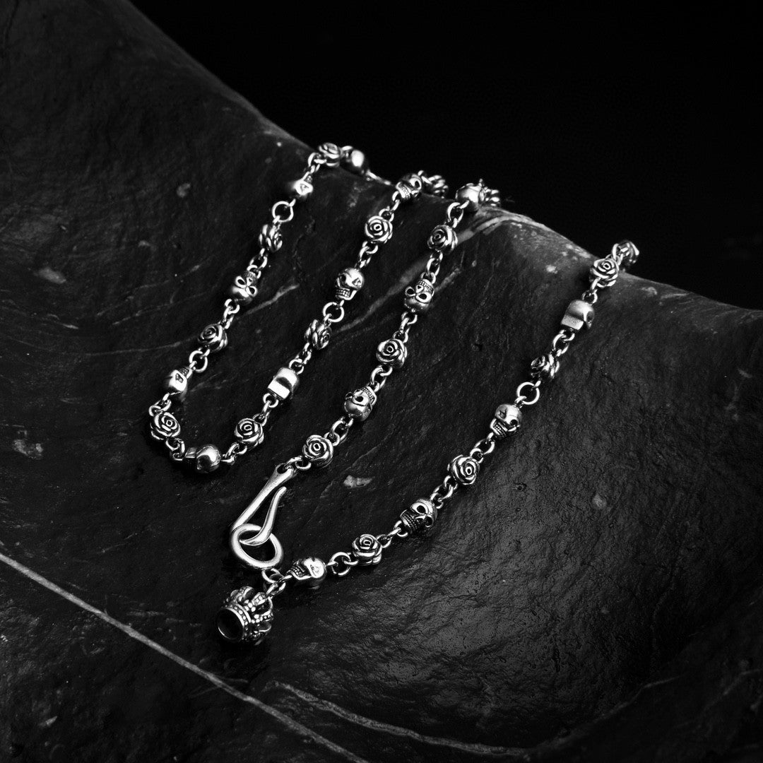 Rose & Skull Chain