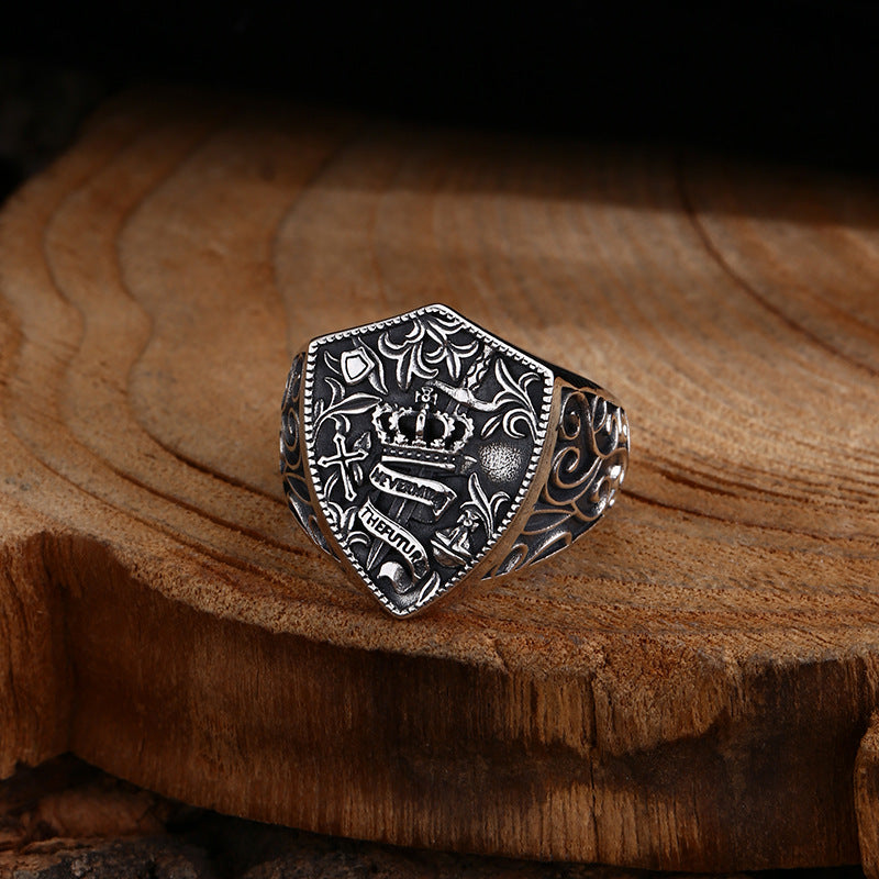 Crown Shield Ring