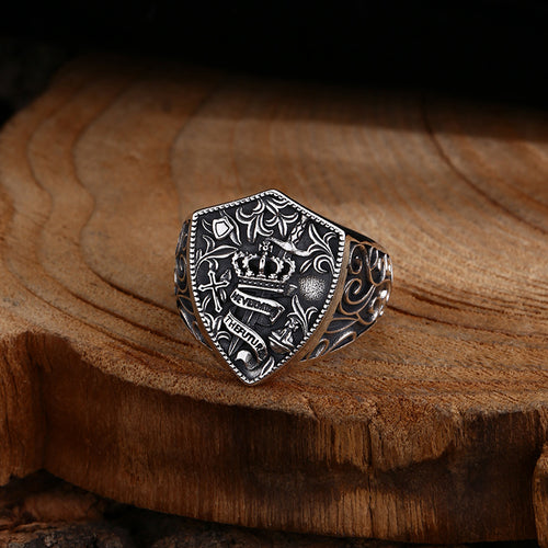 Crown Shield Ring