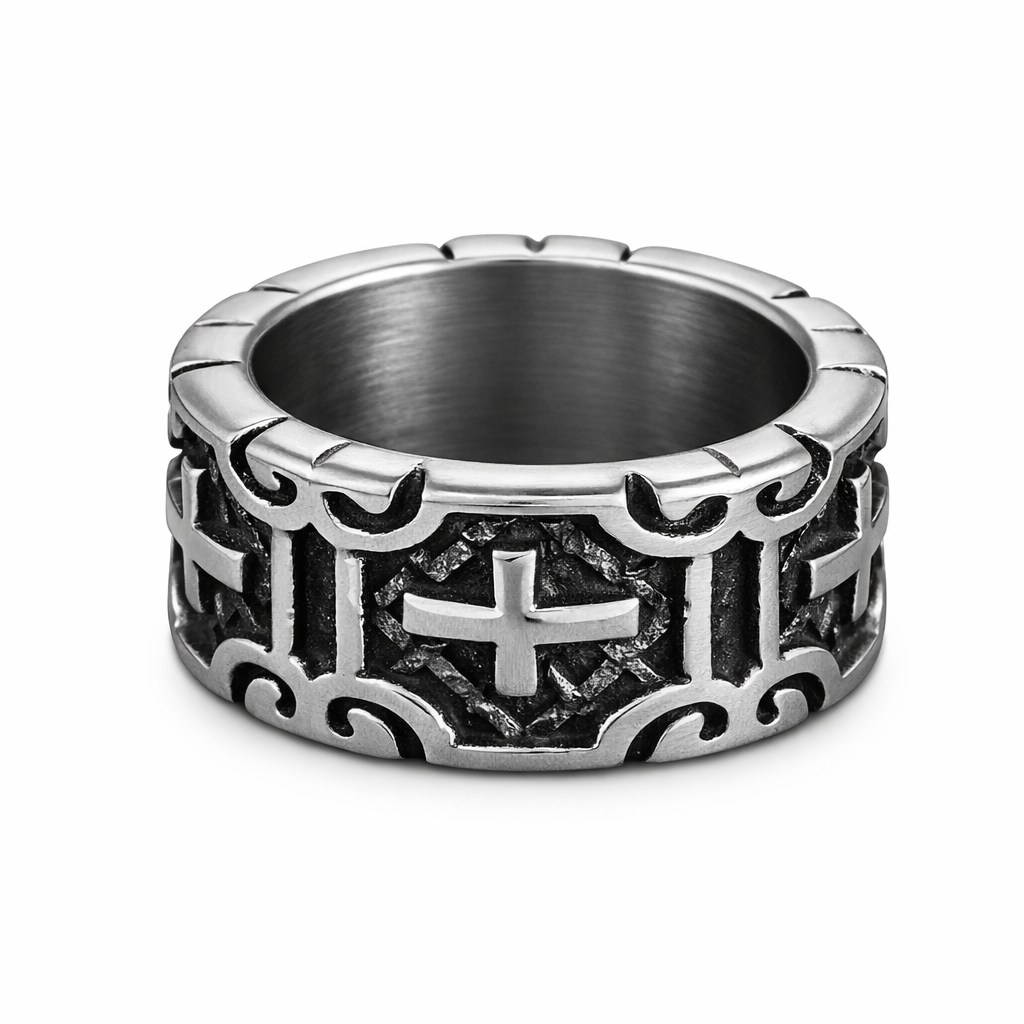 Silver Cross Ring