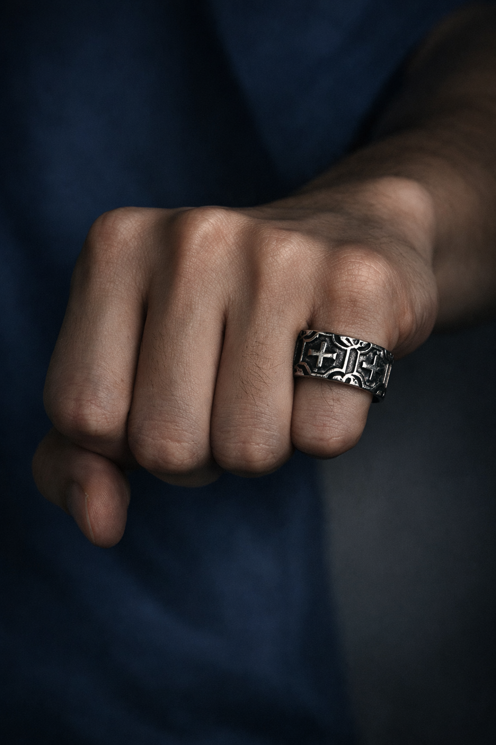 Silver Cross Ring