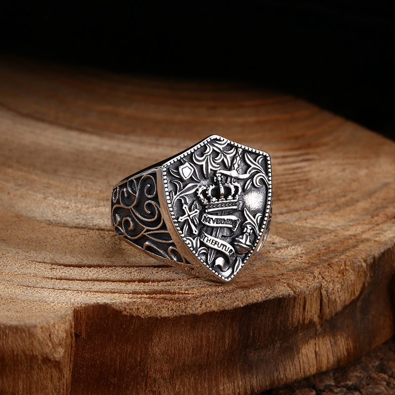 Crown Shield Ring