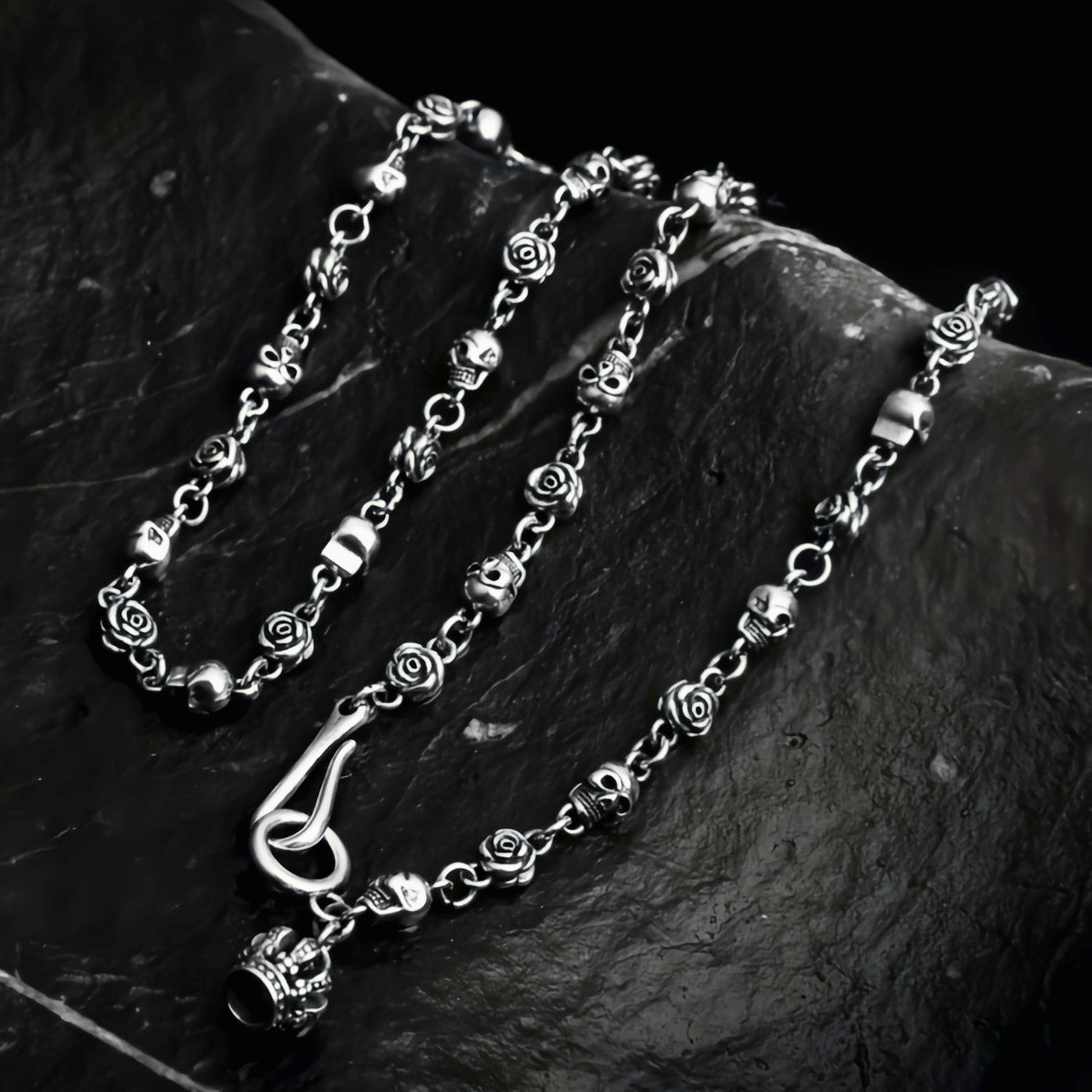 Rose & Skull Chain